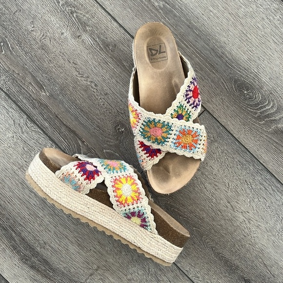 Dirty Laundry crochet platform sandals 9 - Picture 4 of 5